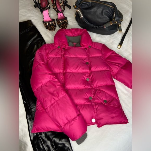 Hot Barbie pink BCBG puffer jacket/coat. - Picture 4 of 13